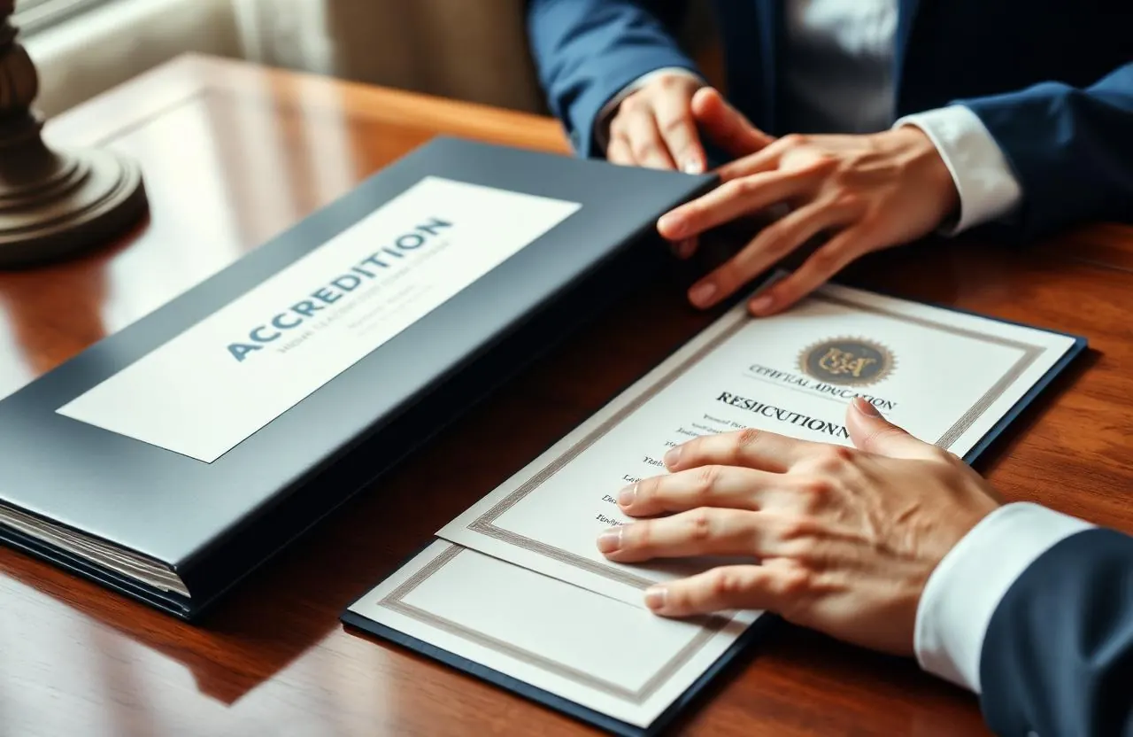 Accreditation documents under independent review